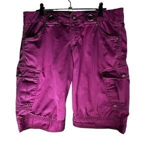 Athleta Magenta Purple Kick it Cargo Bermuda Shorts 8